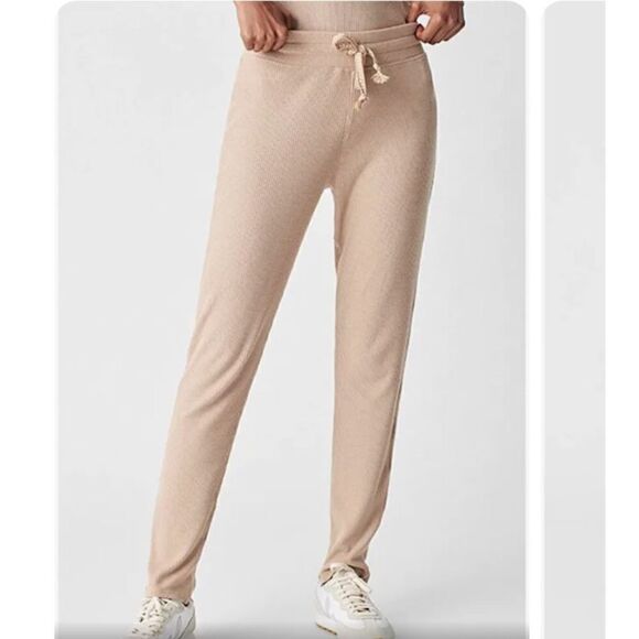 Faherty Women's Legend Rib Riva Slim Pants, Nomad, Size XL, NWT - Picture 1 of 9